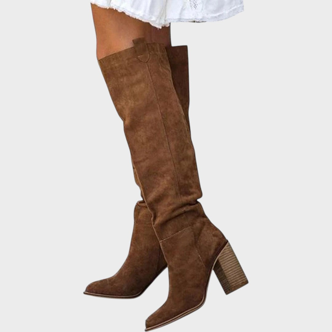 Diane | Botas de Caña Altas de Ante