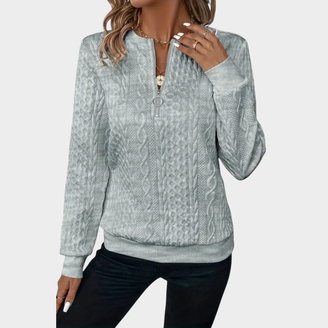 Zoe™ | Jersey de Punto con Cremallera Suave