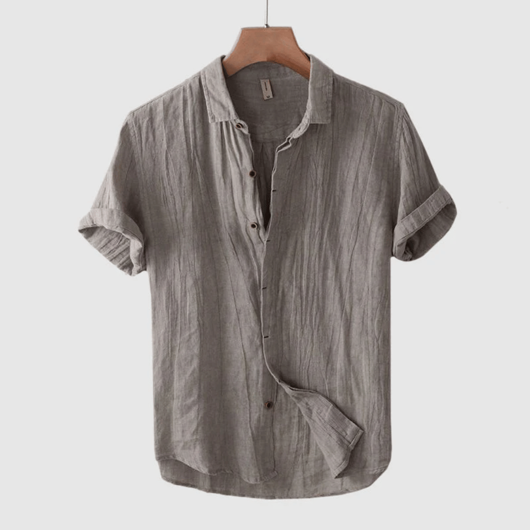 LOREN | Camisa de lino de manga corta.
