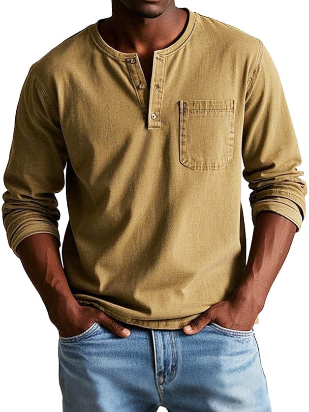 Federico™ | Camiseta Henley Vintage
