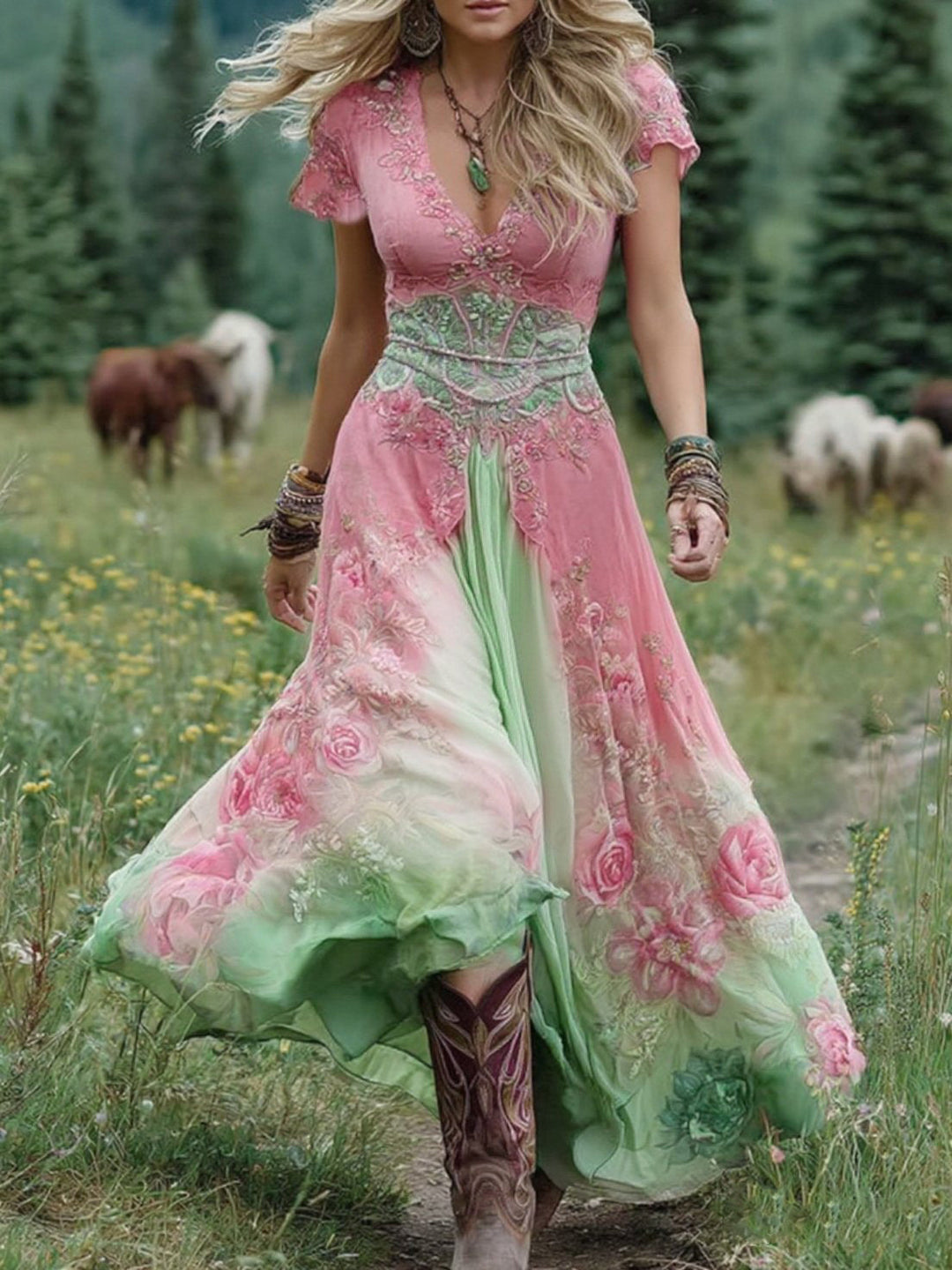 Isla™ | Vestido Maxi Colorido