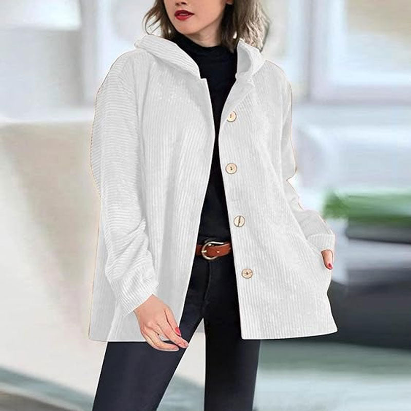 Adriana | Chaqueta con capucha de terciopelo casual para la temporada de otoño