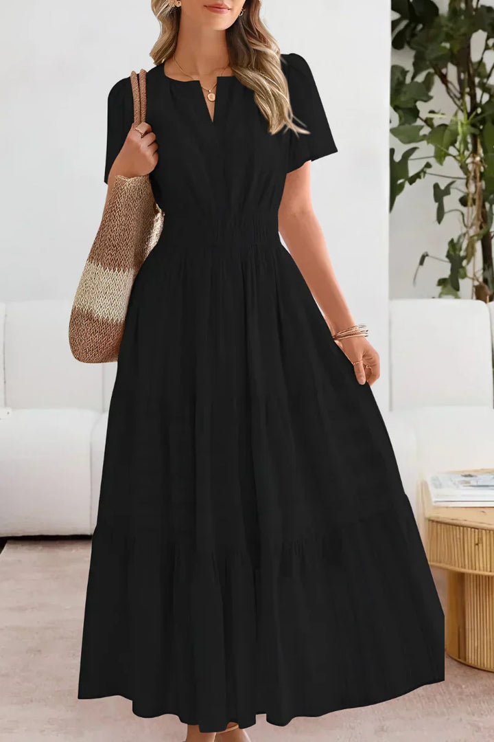 Emma | Vestido maxi con cintura fruncida