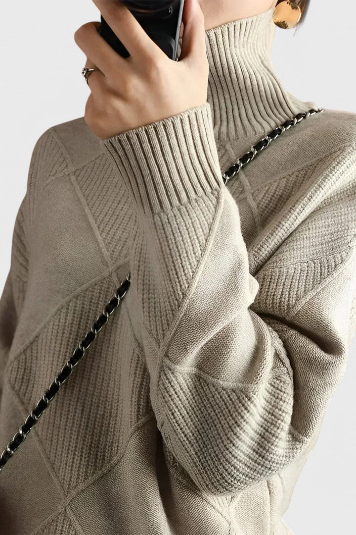 Jazmín | Jersey de Cuello Alto de Cachemira