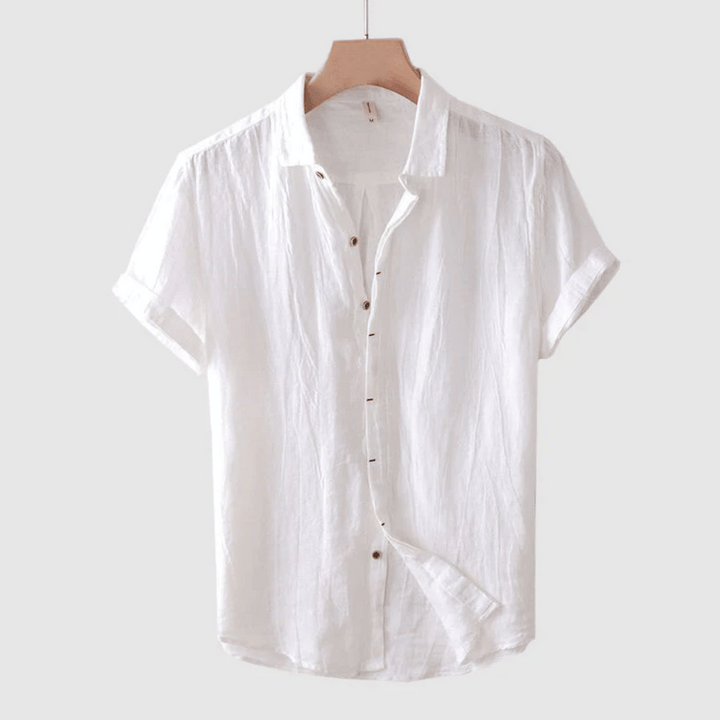 LOREN | Camisa de lino de manga corta.