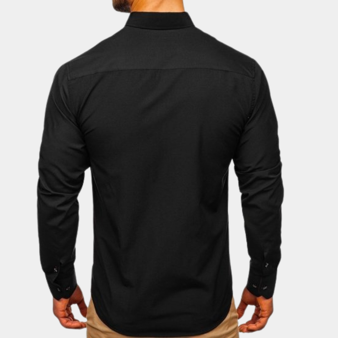 Don™ | Camisa azul clara de hombre con cuello