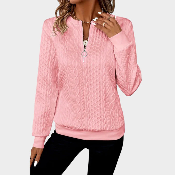 Zoe™ | Jersey de Punto con Cremallera Suave