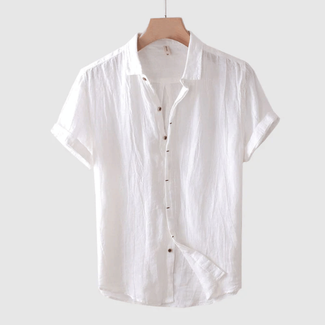 LOREN | Camisa de lino de manga corta.