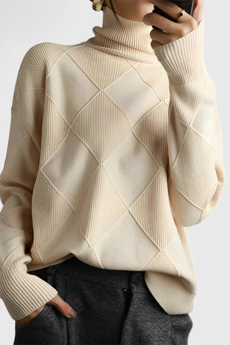 Jazmín | Jersey de Cuello Alto de Cachemira