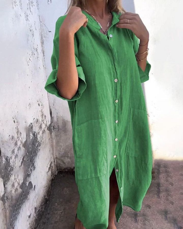 Alva™ | Vestido Camisero Inspirado en Ibiza