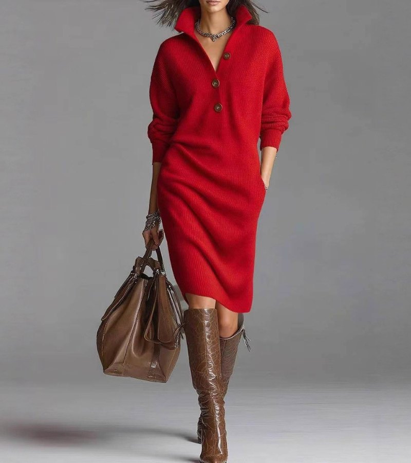 Zoe™ | Vestido de Punto Cálido