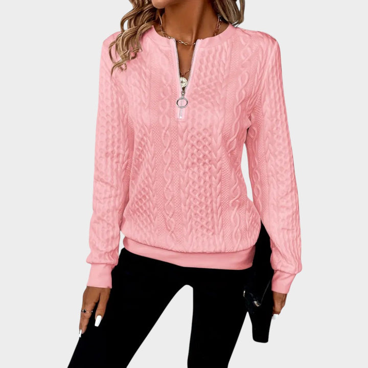 Zoe™ | Jersey de Punto con Cremallera Suave