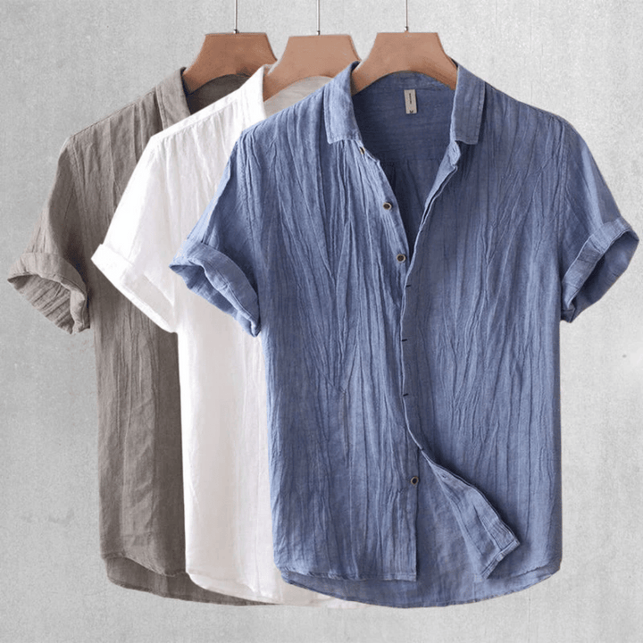 LOREN | Camisa de lino de manga corta.