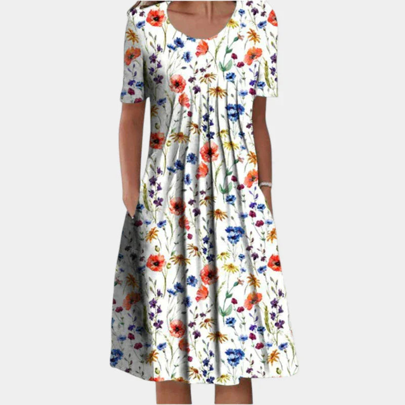 Sofía™ | Vestido Floral con Bolsillos, Estiloso y Casual