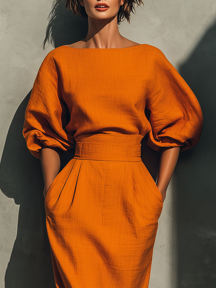 GÉNESIS | CONJUNTO TOP Y FALDA MIDI