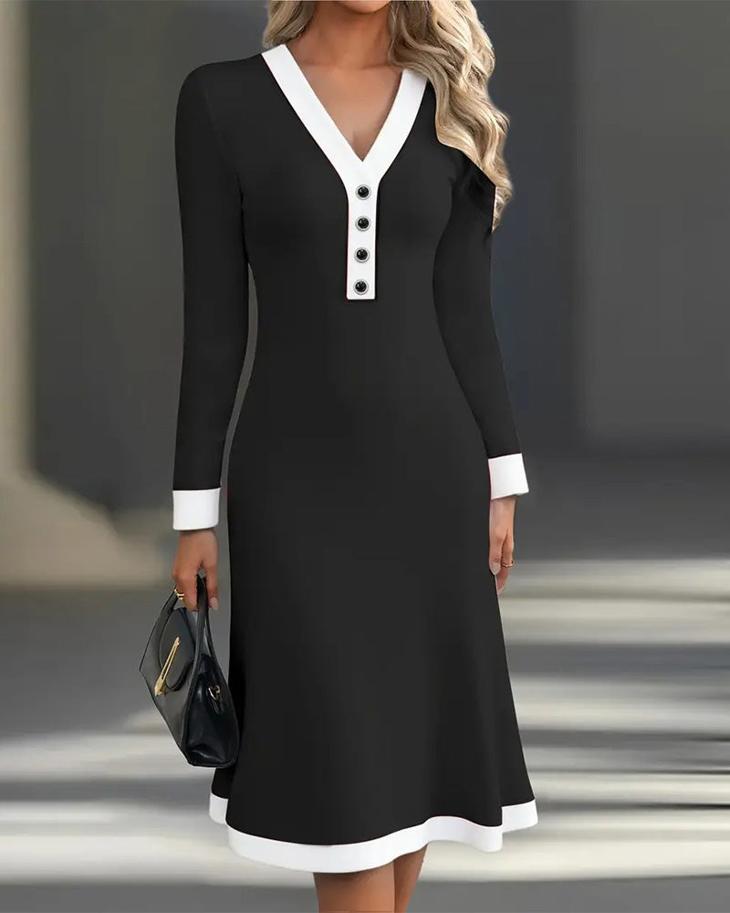Ashley™ | Vestido Elegante de Manga Larga