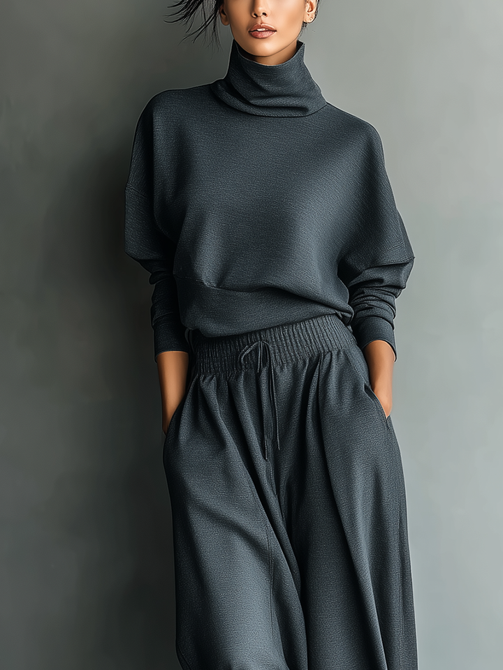 Conjunto de Punto de Pantalón Ancho