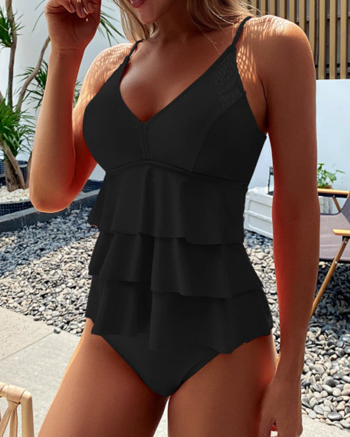 Lia - Traje de baño elegante con volantes estilizados