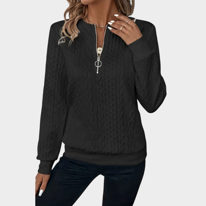 Zoe™ | Jersey de Punto con Cremallera Suave