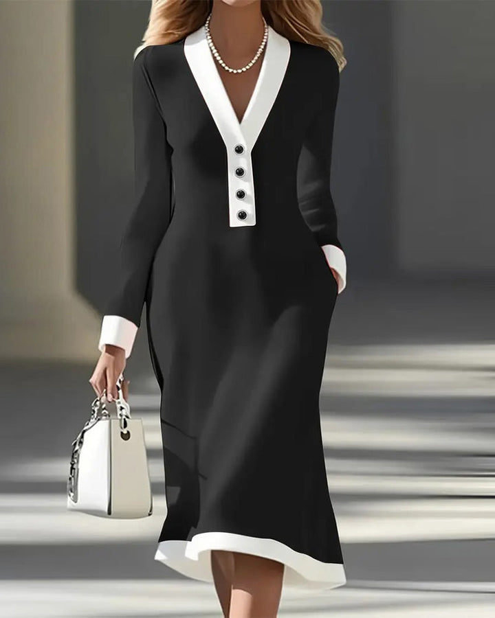 Ashley™ | Vestido Elegante de Manga Larga