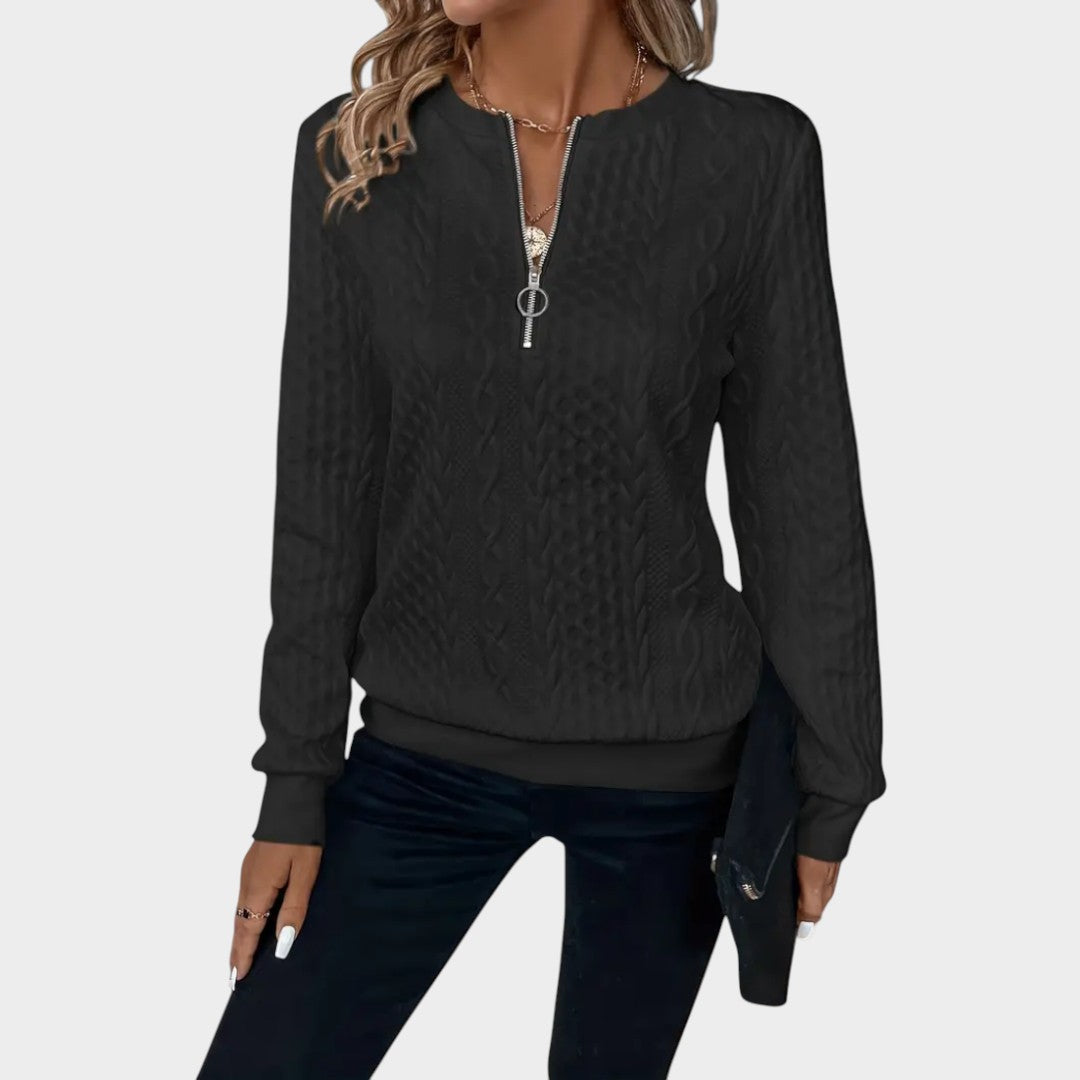 Zoe™ | Jersey de Punto con Cremallera Suave
