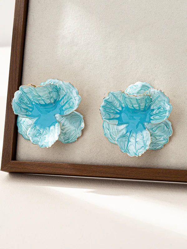 Geometric Flower Shaped Earrings