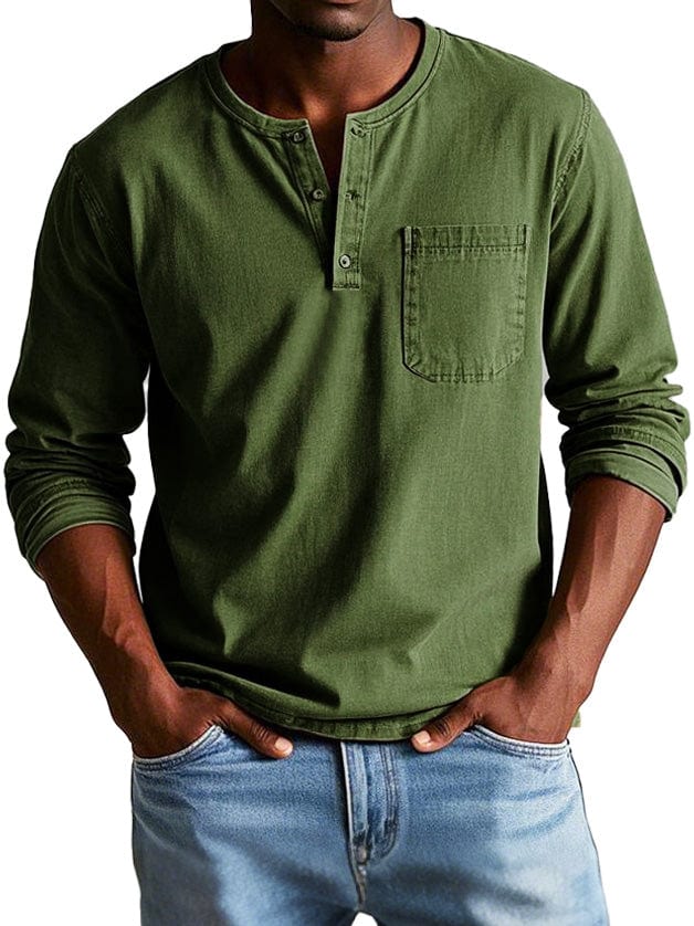 Federico™ | Camiseta Henley Vintage