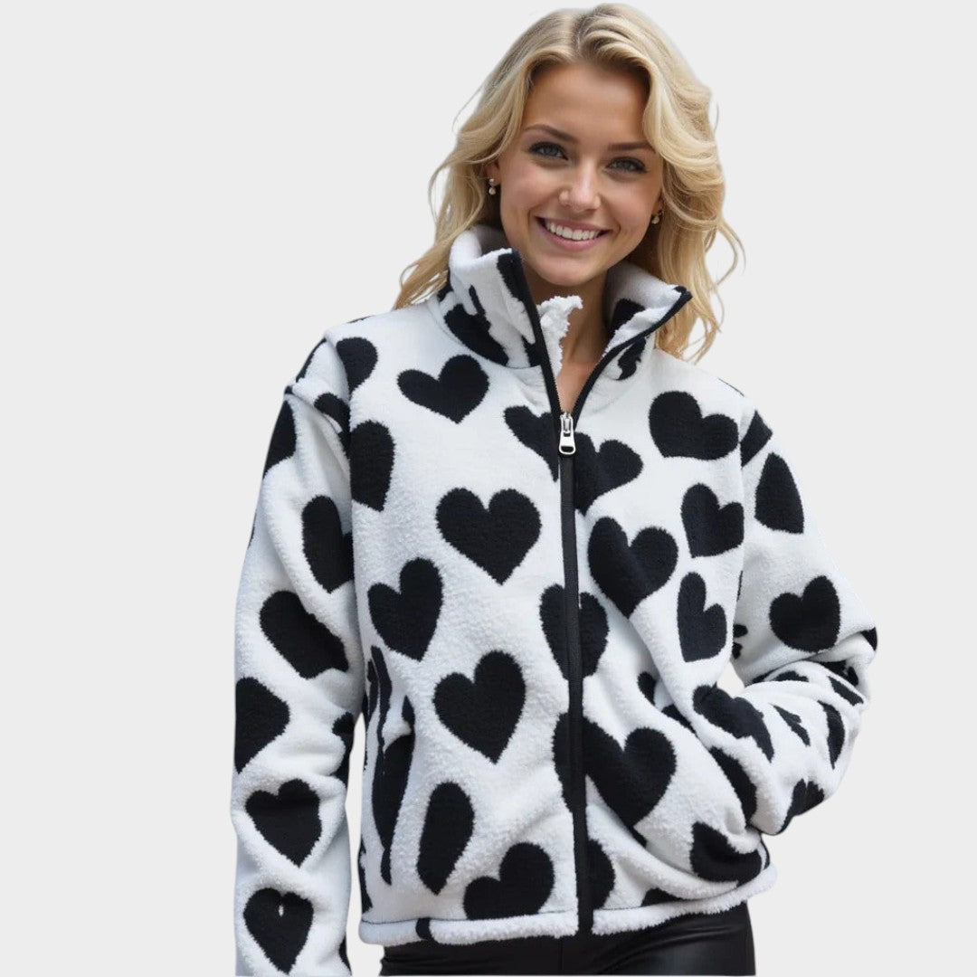 Diana™ | Chaqueta reversible con estampado de corazones y diseño cómodo