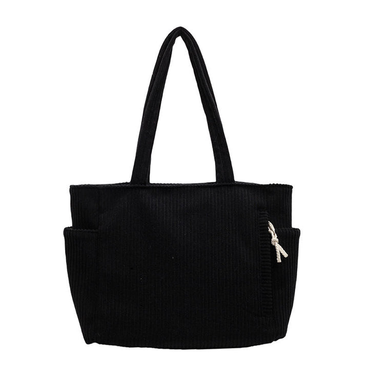 Tilda – Bolsa de hombro acanalada con detalle de cordón
