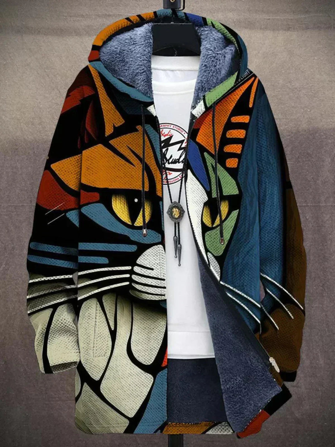 Delilah™ - Chaqueta con capucha de lujo inspirada en el arte con cremallera