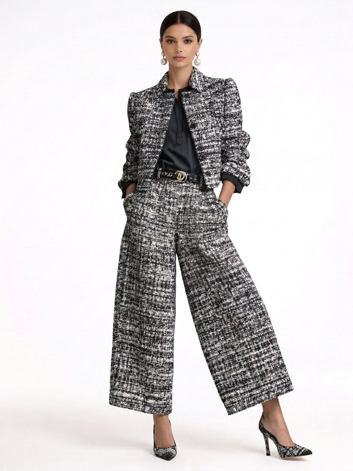 REBECA | CONJUNTO CHAQUETA Y PANTALÓN ANCHO