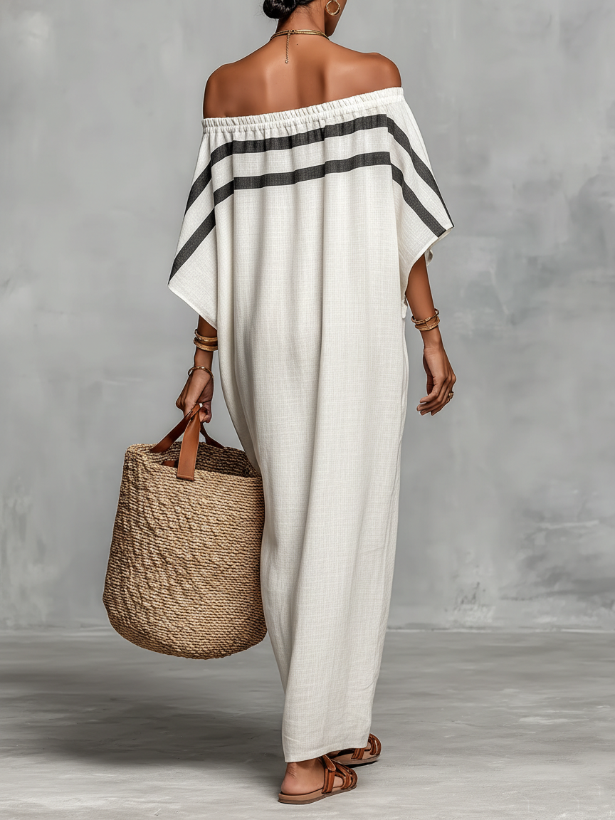 Vestido Maxi de Lino Minimalista