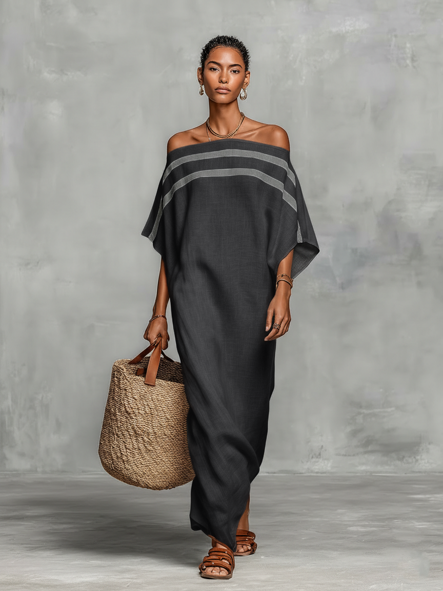 Vestido Maxi de Lino Minimalista