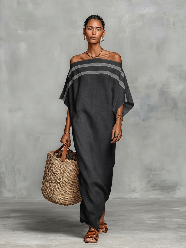 Vestido Maxi de Lino Minimalista