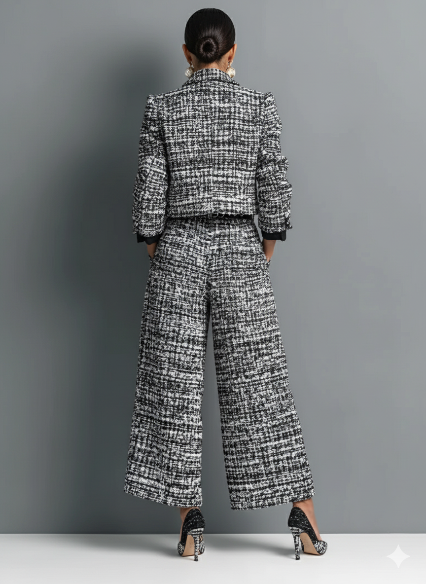 REBECA | CONJUNTO CHAQUETA Y PANTALÓN ANCHO