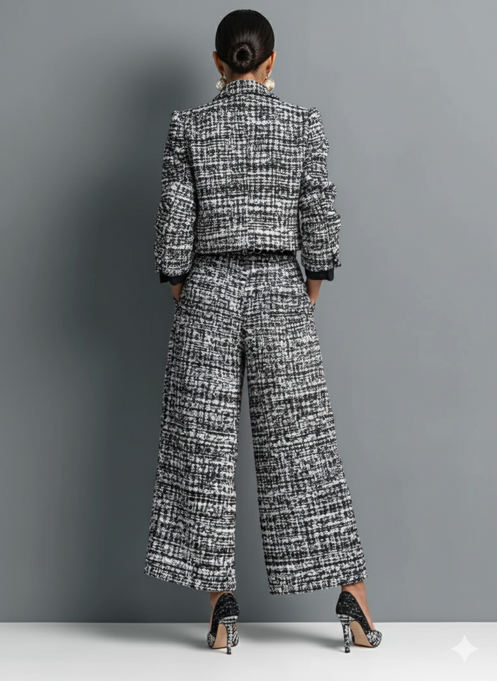 REBECA | CONJUNTO CHAQUETA Y PANTALÓN ANCHO