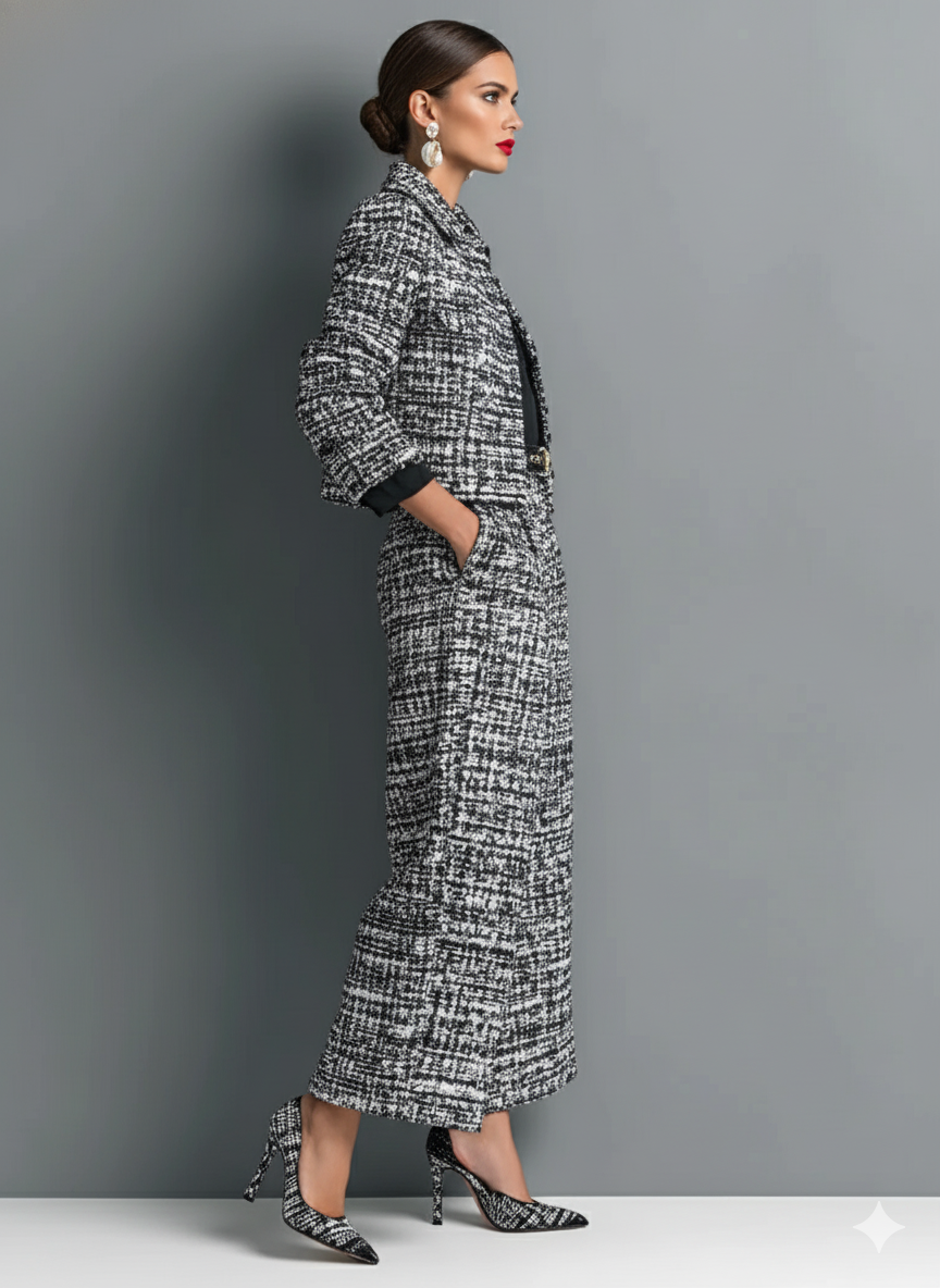 REBECA | CONJUNTO CHAQUETA Y PANTALÓN ANCHO