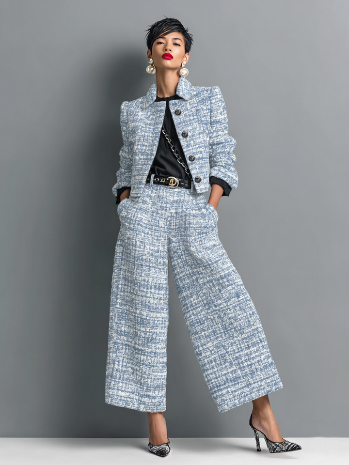 REBECA | CONJUNTO CHAQUETA Y PANTALÓN ANCHO