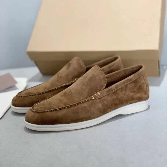 Mocasines elegantes de ante