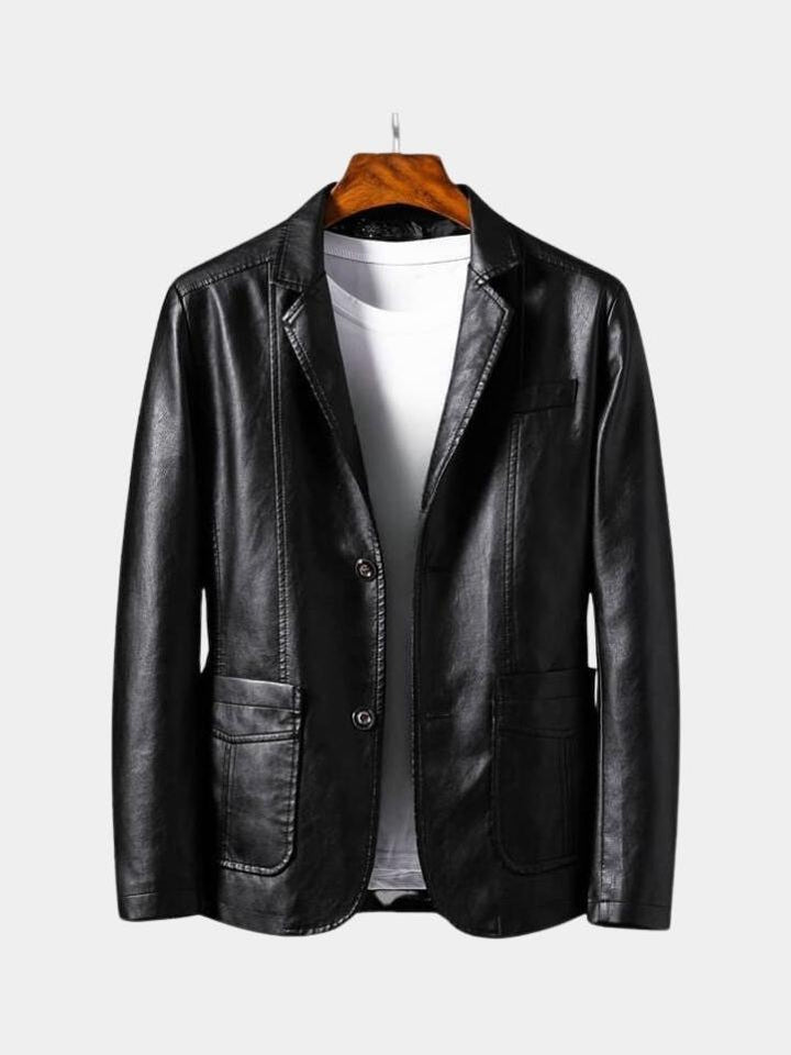 Jonás™ | Chaqueta de cuero color caramelo