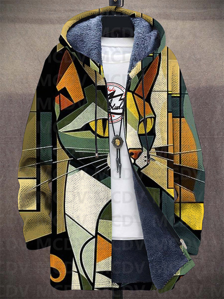 Lowanna™ - Chaqueta con capucha de lujo inspirada en el arte con cremallera