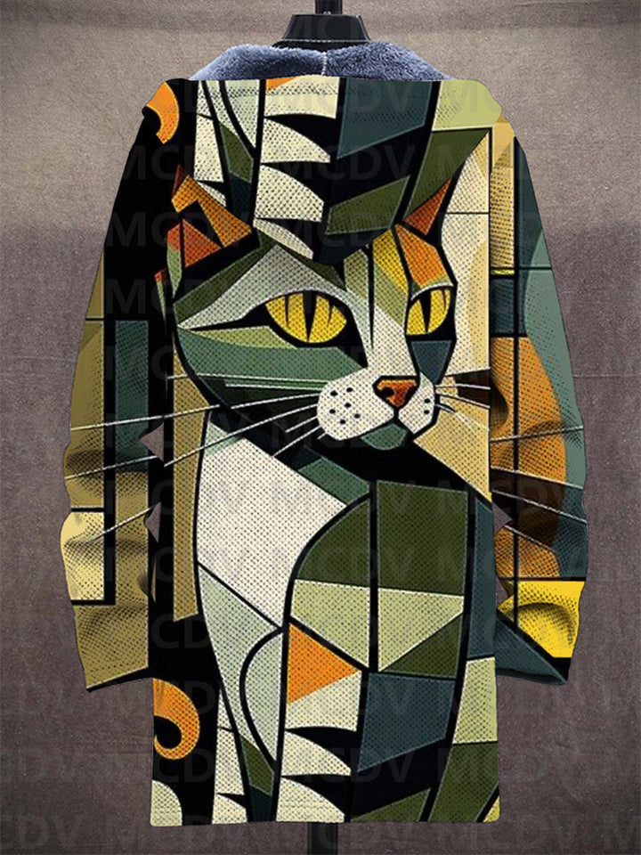 Lowanna™ - Chaqueta con capucha de lujo inspirada en el arte con cremallera