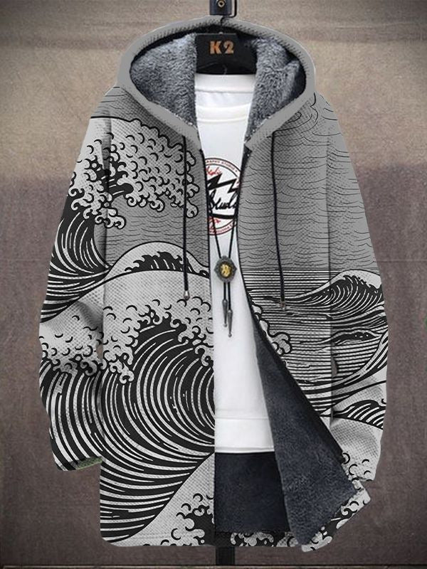 Nálha™ - Sudadera con capucha de lujo inspirada en el arte con cremallera