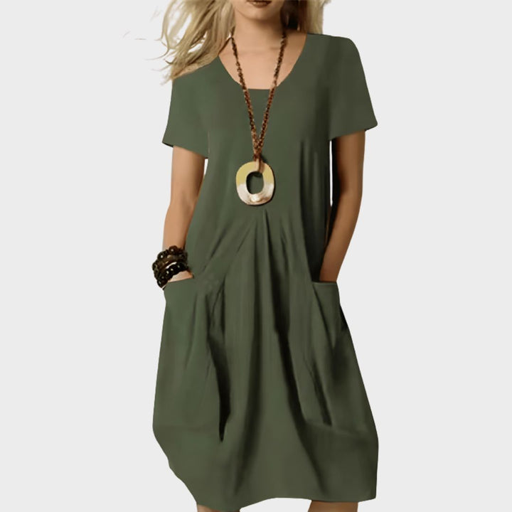 Willow™ | Elegante vestido de algodón con cubrebarriga