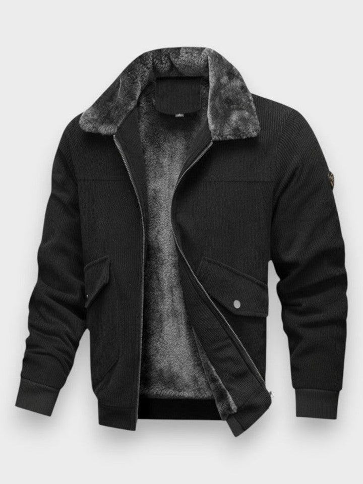 Norberto™ | Chaqueta bomber con cuello de felpa sintética
