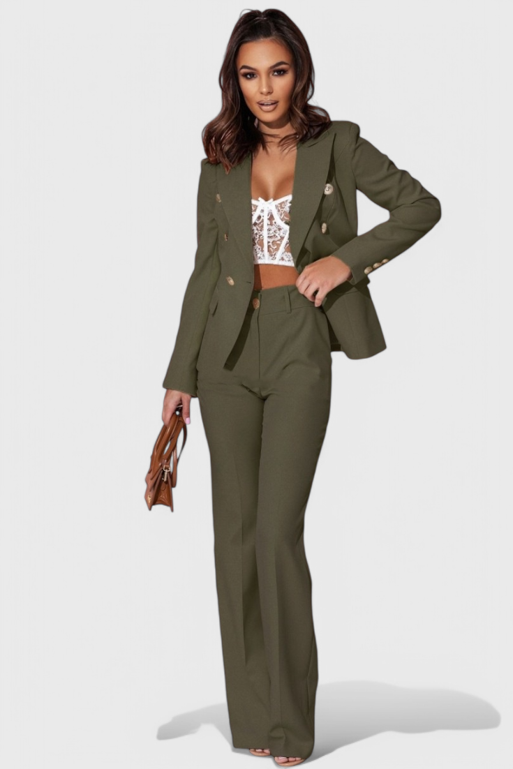 Rosalind Conjunto de Blazer y Pantalones Elegantes
