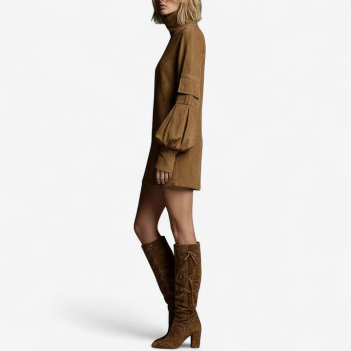 Tania™ | Vestido mini con cuello alto