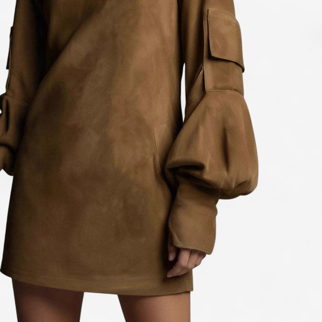 Tania™ | Vestido mini con cuello alto