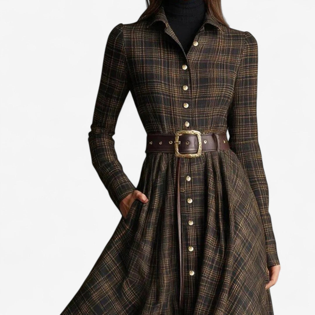Sara™ | Vestido Maxi Vintage + cinturón gratis