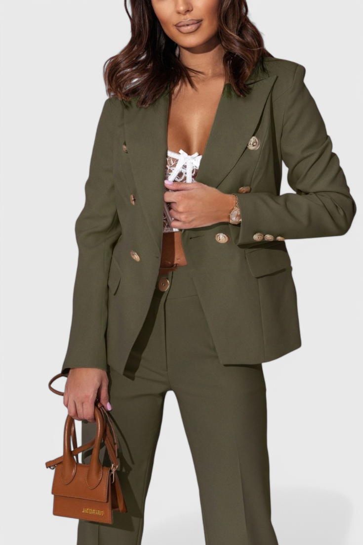 Rosalind Conjunto de Blazer y Pantalones Elegantes